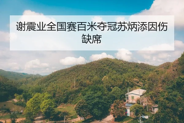 谢震业全国赛百米夺冠苏炳添因伤缺席